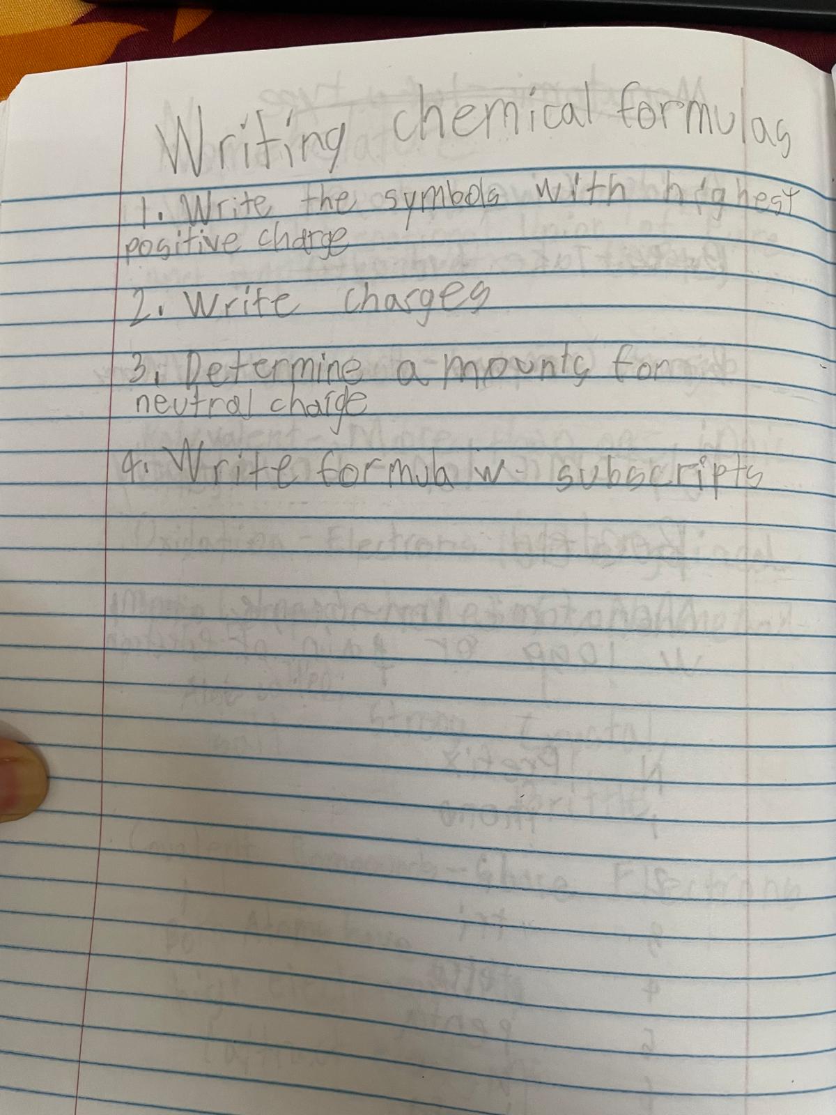 Writing Chemical Formulas